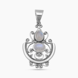 Rainbow Moonstone Silver Pendants