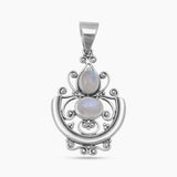Rainbow Moonstone Silver Pendants