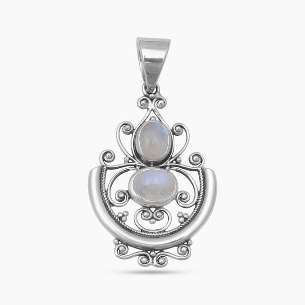 Rainbow Moonstone Silver Pendants