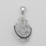 Rainbow Moonstone Silver Pendants