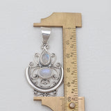 Rainbow Moonstone Silver Pendants
