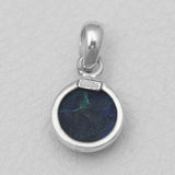 Azurite Malachite Silver Plain Pendants