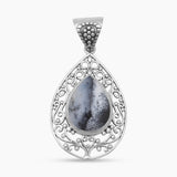 Dendritic Opal Silver Pendants