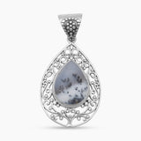 Dendritic Opal Silver Pendants