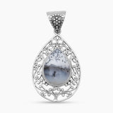 Dendritic Opal Silver Pendants