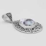 Dendritic Opal Silver Pendants