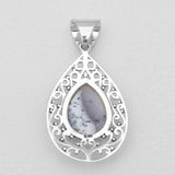 Dendritic Opal Silver Pendants