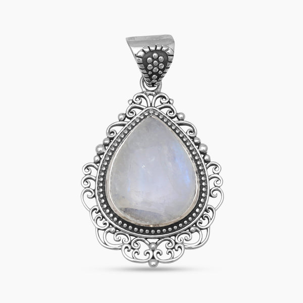 Rainbow Moonstone Silver Pendants