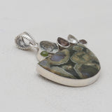 925 Sterling Silver Rainforest Jasper Pendants