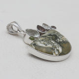 925 Sterling Silver Rainforest Jasper Pendants