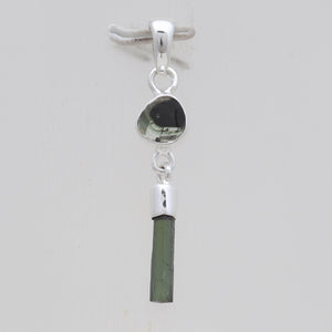 925 Sterling Silver Green Tourmaline Pendants