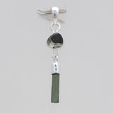 925 Sterling Silver Green Tourmaline Pendants