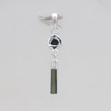 925 Sterling Silver Green Tourmaline Pendants