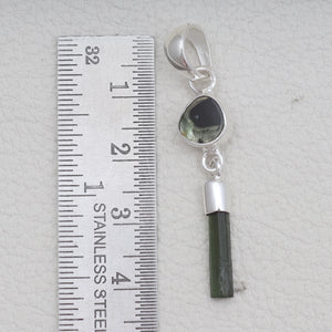 925 Sterling Silver Green Tourmaline Pendants