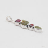 Garnet & Peridot Silver Pendants