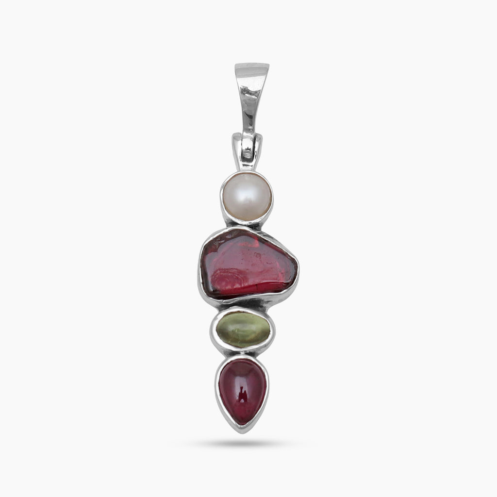 Garnet Silver Pendants