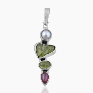 Peridot & Pearl Silver Pendants
