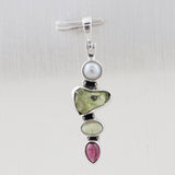 Natural Peridot & Pearl Gemstone Pendant