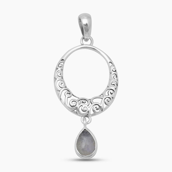 Rainbow Moonstone Silver Pendants
