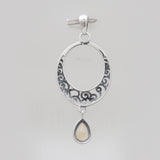 Rainbow Moonstone Silver Pendants