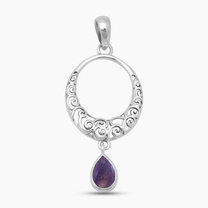 925 Sterling Silver Charoite Pendants