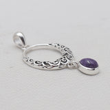 925 Sterling Silver Charoite Pendants