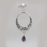 925 Sterling Silver Charoite Pendants