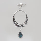 Blue Copper Turquoise Silver Pendants