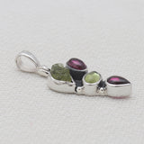 Natural Peridot Silver Pendants