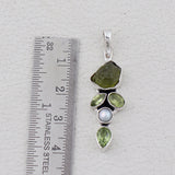 Natural Peridot Silver Pendant