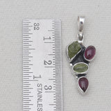 Natural Peridot Silver Pendants