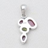 Garnet & Peridot Silver Pendants