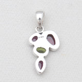 Garnet & Peridot Silver Pendants