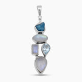 Rainbow Moonstone Silver Pendants