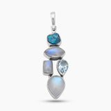 Rainbow Moonstone Silver Pendants