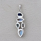 Rainbow Moonstone Silver Pendant