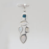 Rainbow Moonstone Silver Pendants