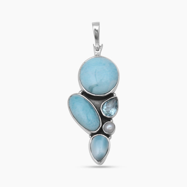 925 Sterling Silver Larimar Pendants