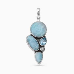 925 Sterling Silver Larimar Pendants