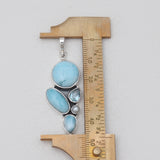 925 Sterling Silver Larimar Pendants