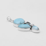 925 Sterling Silver Larimar Pendants