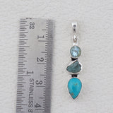 Mexican Turquoise Silver Pendant