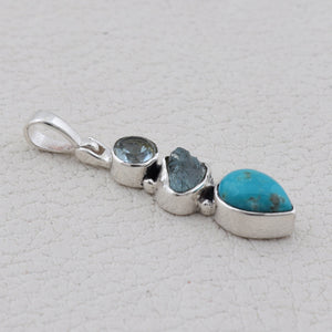 Mexican Turquoise Silver Pendants