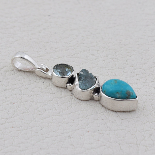 Mexican Turquoise Silver Pendants