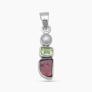 Garnet Silver Pendants
