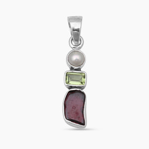 Garnet Silver Pendants