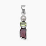 Garnet Silver Pendants
