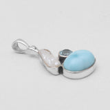 Larimar Silver Pendants