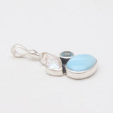 Larimar Silver Pendants
