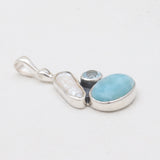 Larimar Silver Pendants